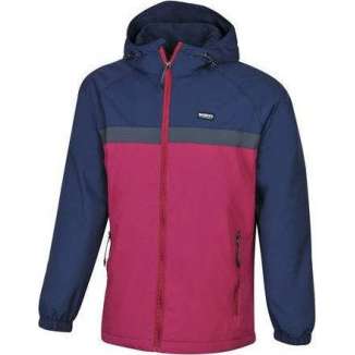 HOODED SEMI LONG JACKET 192.BM10.72 RASPBERRY/NAVY/EBONY