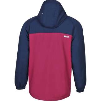 HOODED SEMI LONG JACKET 192.BM10.72 RASPBERRY/NAVY/EBONY