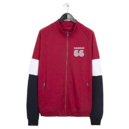 ZIPPER HOODIE 182.EM21.47 RED/WHITE/NAVY