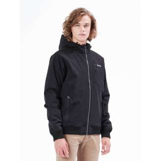 RAGLAN HOODED BOMBER JACKET 212.EM10.32 BLACK