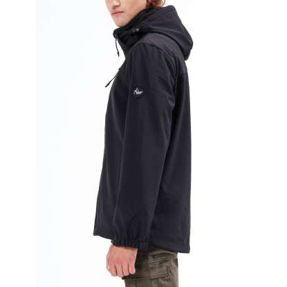 DETACHABLE HOOD BONDED JACKET 212.BM11.109 BLACK