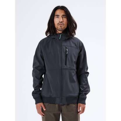 HOODED BONDED BOMBER JACKET 212.EM11.71 DARK GREY