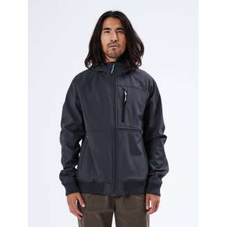 HOODED BONDED BOMBER JACKET 212.EM11.71 DARK GREY