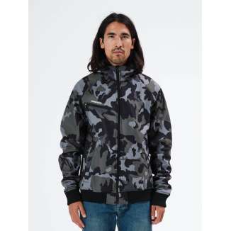HOODED BONDED BOMBER JACKET WITH ZIP POCKETS 212.EM11.40 PR229 CAMO