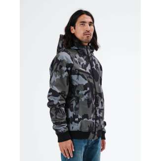 HOODED BONDED BOMBER JACKET WITH ZIP POCKETS 212.EM11.40 PR229 CAMO