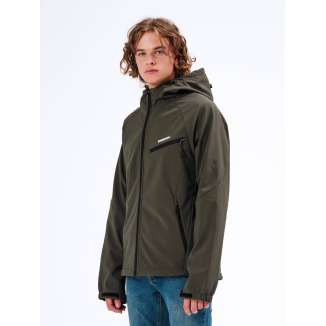 DETACHABLE HOOD BONDED JACKET 212.EM11.02 ARMY GREEN