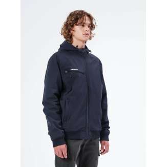 HOODED BOMBER JACKET 212.EM10.40 NAVY/BLACK