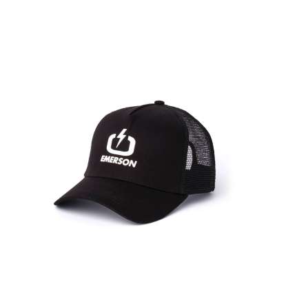 EMERSON LOGO TRUCKER CAP 221.EU01.07 BLACK/BLACK