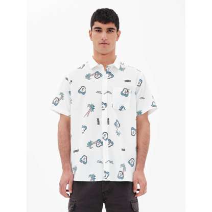 TROPICAL PRINT SHIRT 221.EM61.03 PR283 WHITE