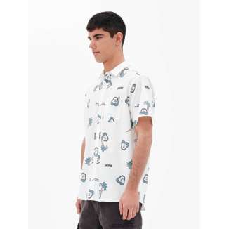 TROPICAL PRINT SHIRT 221.EM61.03 PR283 WHITE