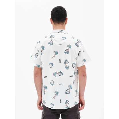 TROPICAL PRINT SHIRT 221.EM61.03 PR283 WHITE