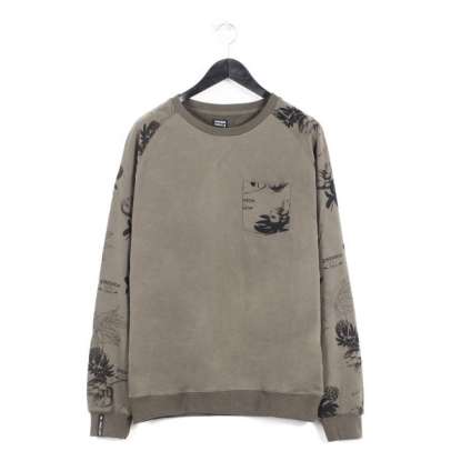 Chest Pocket Raglan Crewneck 172.EM20.70 OLIVE