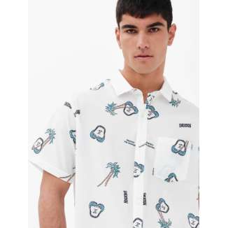 TROPICAL PRINT SHIRT 221.EM61.03 PR283 WHITE