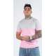 HENRY CLOTHING T-SHIRT 3-208 ICE GREY/PINK