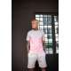 HENRY CLOTHING T-SHIRT 3-208 ICE GREY/PINK