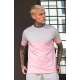HENRY CLOTHING T-SHIRT 3-208 ICE GREY/PINK