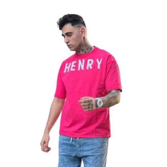 HENRY CLOTHING OVERSIZED T-SHIRT 3-219 CORAL