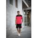 HENRY CLOTHING T-SHIRT 3-223 CORAL/BLACK