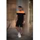 HENRY CLOTHING T-SHIRT 3-223 BLACK/ORANGE