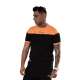 HENRY CLOTHING T-SHIRT 3-223 BLACK/ORANGE