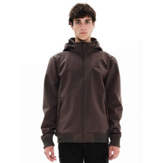 DETACHABLE HOOD BONDED BOMBER JACKET 222.EM11.08 OLIVE
