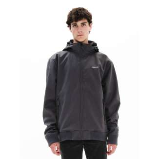 DETACHABLE HOOD BONDED BOMBER JACKET 222.EM11.08 GMD GREY