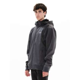 DETACHABLE HOOD BONDED BOMBER JACKET 222.EM11.08 GMD GREY