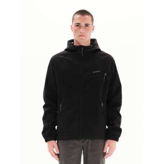 DETACHABLE HOOD BONDED JACKET 222.EM11.02 BLACK