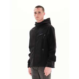 DETACHABLE HOOD BONDED JACKET 222.EM11.02 BLACK