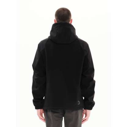 DETACHABLE HOOD BONDED JACKET 222.EM11.02 BLACK