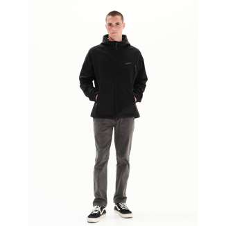 DETACHABLE HOOD BONDED JACKET 222.EM11.02 BLACK