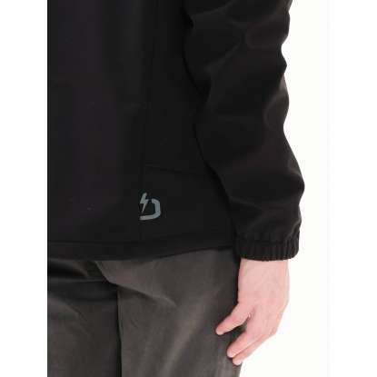 DETACHABLE HOOD BONDED JACKET 222.EM11.02 BLACK
