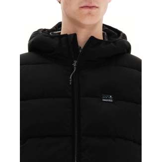 EMERSON HOODED PUFFER VEST JACKET 222.EM10.149 BLACK