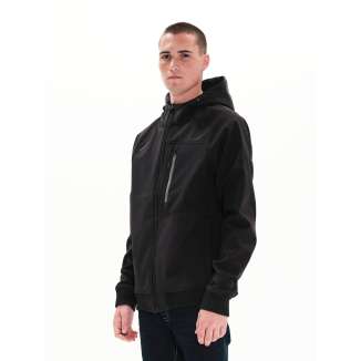 EMERSON MEN'S HOODED BONDED BOMBER JACKET 222.EM11.65 BLACK