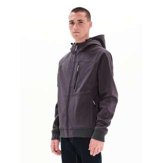 EMERSON MEN'S HOODED BONDED BOMBER JACKET 222.EM11.65 D.GREY