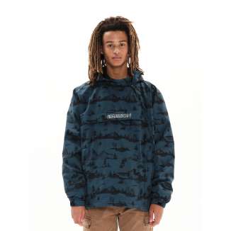 EMERSON PULLOVER ZIP HOODED JACKET 222.EM10.63 PR310 BLUE