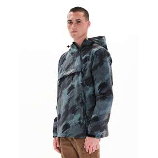 EMERSON PULLOVER ZIP HOODED JACKET 222.EM10.63 PR308 OLIVE