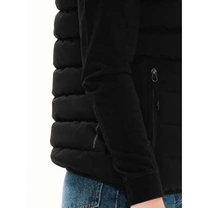 HOODED PUFFER VEST JACKET 222.EW10.136 BLACK