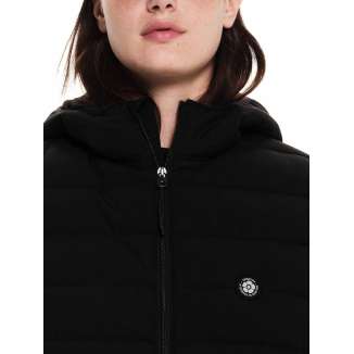 HOODED PUFFER VEST JACKET 222.EW10.136 BLACK