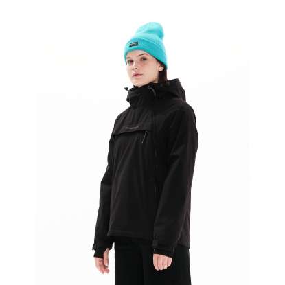 HOODED SIDE ZIP JACKET 222.EW10.62 BLACK