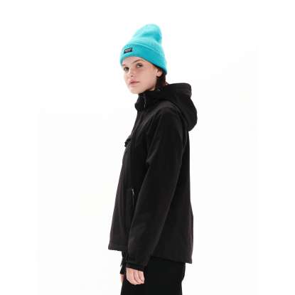 HOODED SIDE ZIP JACKET 222.EW10.62 BLACK
