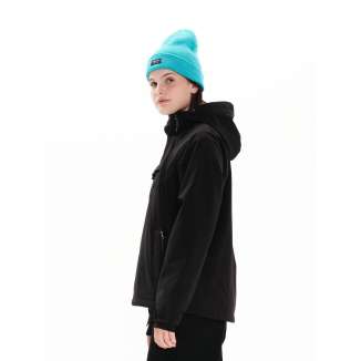 HOODED SIDE ZIP JACKET 222.EW10.62 BLACK