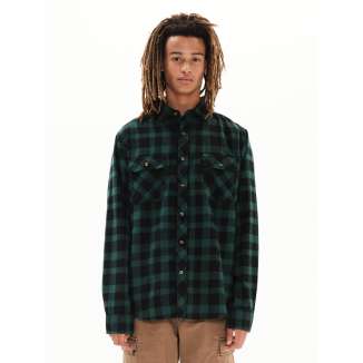 CHECKERED BUTTON DOWN SHIRT 222.EM60.80 GREEN/BLACK