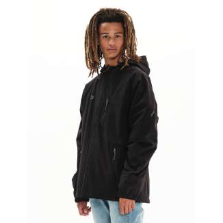 EMERSON RAGLAN HOODED JACKET 222.EM10.03 BLACK