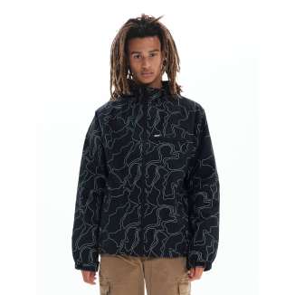 BASEHIT HOODED RAGLAN JACKET 222.BM10.04 PR307 BLACK