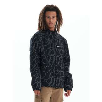 BASEHIT HOODED RAGLAN JACKET 222.BM10.04 PR307 BLACK