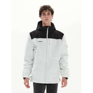 DETACHABLE HOOD JACKET 222.EM10.26 ICE/BLACK