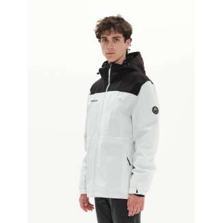 DETACHABLE HOOD JACKET 222.EM10.26 ICE/BLACK