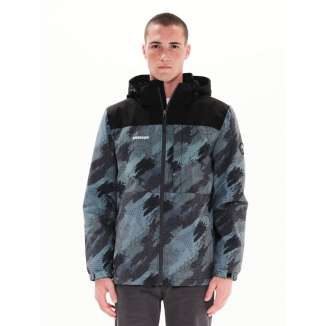 DETACHABLE HOOD JACKET 222.EM10.26 PR308 OLIVE/BLACK