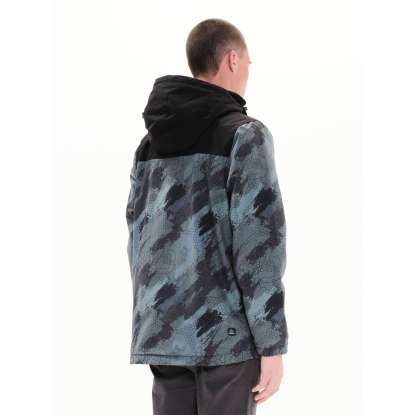 DETACHABLE HOOD JACKET 222.EM10.26 PR308 OLIVE/BLACK